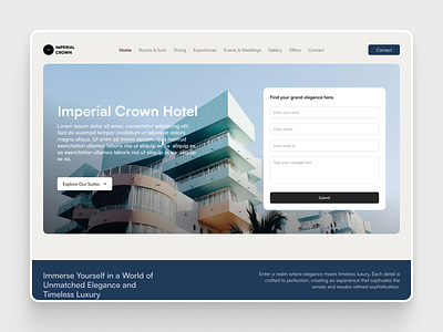 Imperial Crown Hotel – A Seamless Blend of Luxury & Elegant UI animation app branding design e commerce graphic design logo motion graphics ui ux