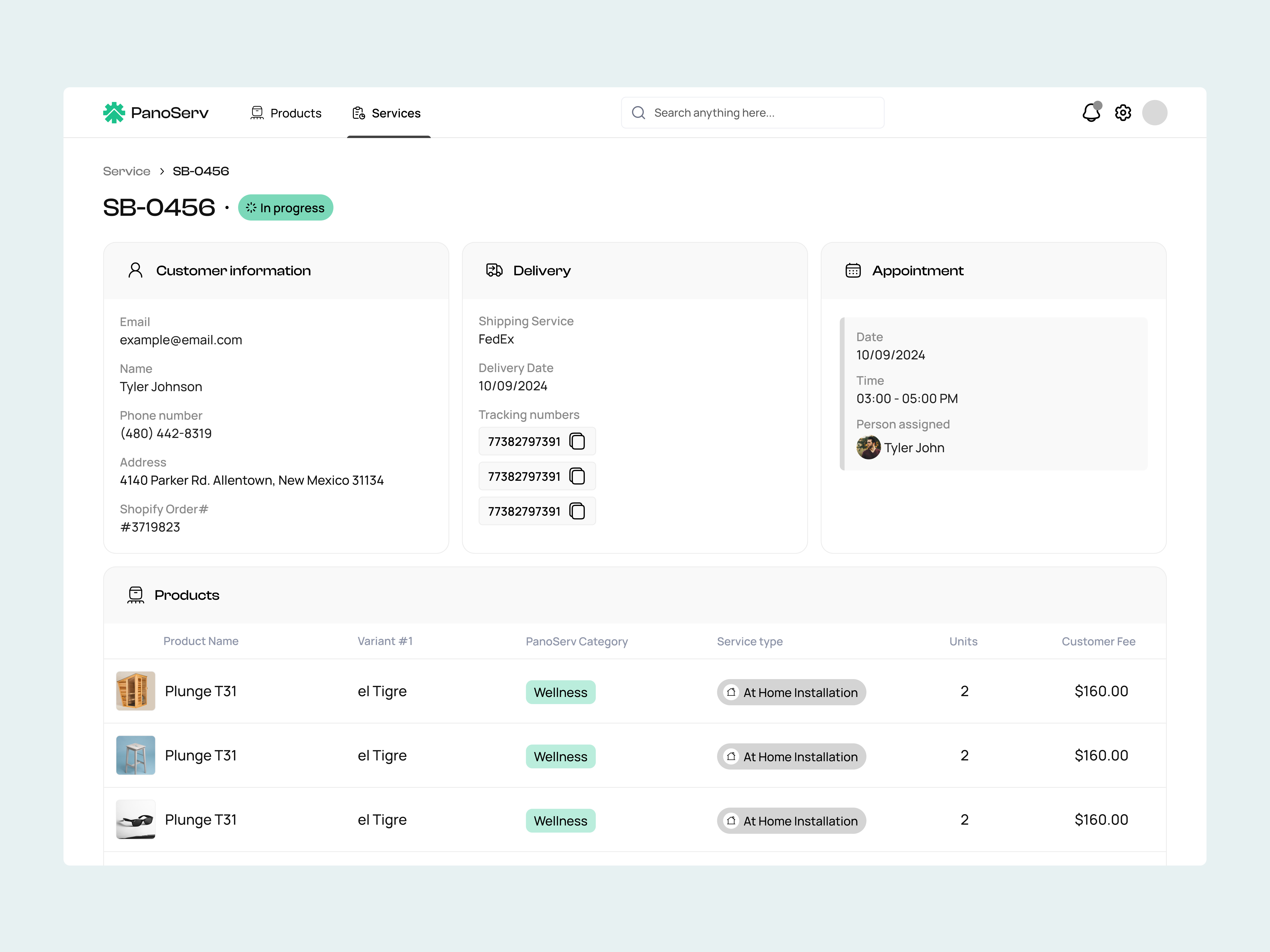 Example of Web Application Dashboard UI/UX Design