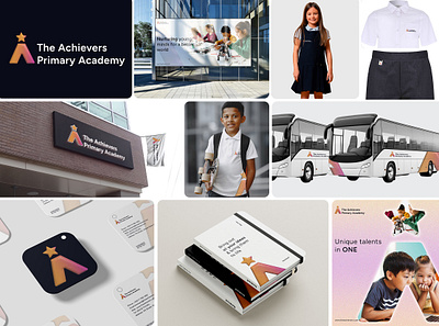 The Achievers Primary Academy Brand identity brand identity brand identity designer logo design logo designer visual identity visual identity designer