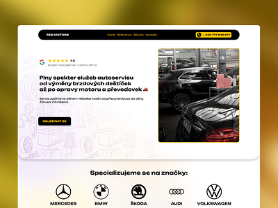 Website UI for car service company car ui webdesign website