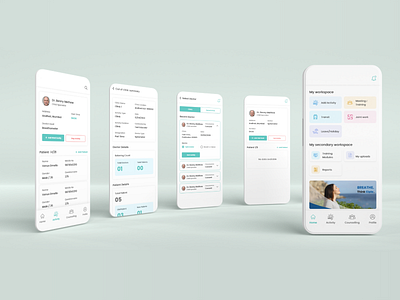 Asthma Patient Mobile App asthma patient mobile app mobile app ui design uiux design visual design