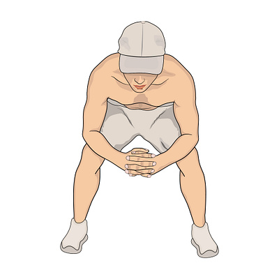 Exercise Pose 2d illustration a man with cap cap exercise exercise pose graphic design illustration man man illustration people illustration tanmoyn vector illustration workout workout pose yoga