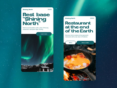 Adaptive mobile design – Recreation base in Teriberka branding design landing page redesign typography ui uxui