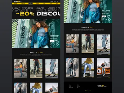 Urban Shop e-commerce and admin dashboard branding e commerce ui web design web shop website