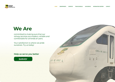 Nigerian Railway Landing Page landing page nigerian railway ui