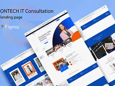 ONTECH IT Consultation website landing page design fi figma ui