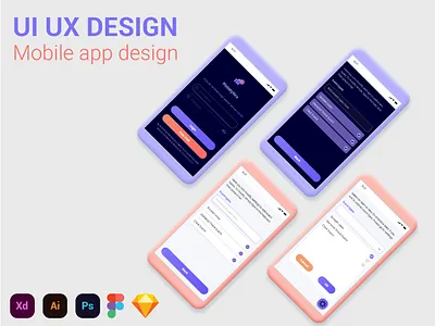 UI UX Design for Mobile app 2d games design 3d illustrations app art clean design figma graphic design icon icons design illustration logo mobile ui design typography ui ui design ui design for web app ux ux design vector