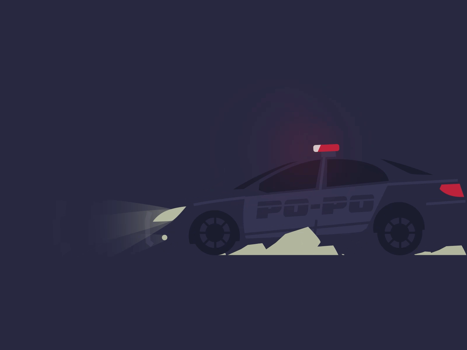 Police car SKRTTT after effects animation brakes car choose wisely cops dreamville drift jcole kod motion police police car popo skrt sksk