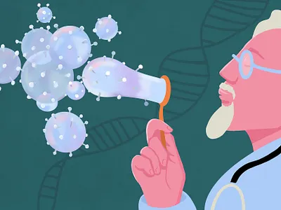 Corona Blows character design flat illustration illustration illustrations procreate