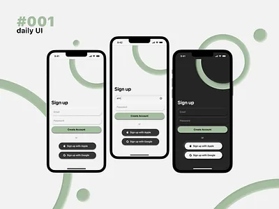 Sign up screen | Daily UI #001 dailyui design ui ux