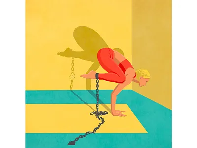 Yoga sets you free conceptual illustration editorilal illustration flat illustration graphic design illustration illustrations vector vector illusttration yoga yoga design
