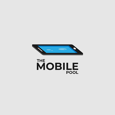The mobile pool logo concept brand identity branding design illustrator logo logo design minimalist mobile pool typography vector
