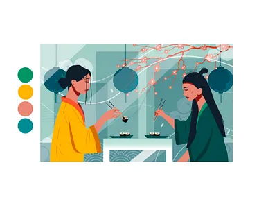 Sushi design illustration illustrator vector