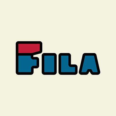 Fila brand design branding brands colorful fila logo logo design logomania second impressions vector