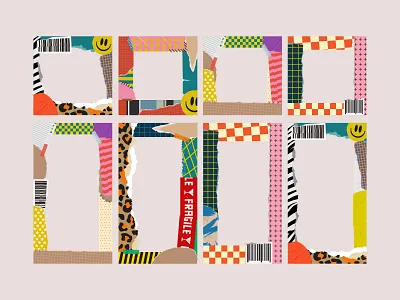 Collage Torn Paper Frame collage cut out design graphic design illustration paper pop up retro ripped torn torn paper vintage badge