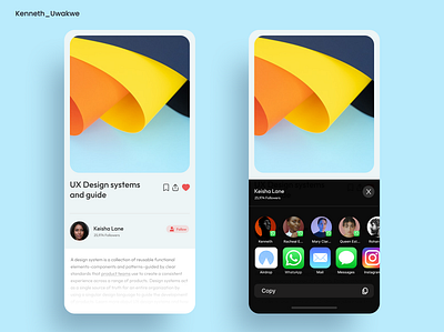 Social Share #DailyUi #Day10 app blog design figma mobileapp mobileui ui uidesign uiux