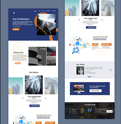 Ace Architecture Website 3d animation branding graphic design logo motion graphics ui