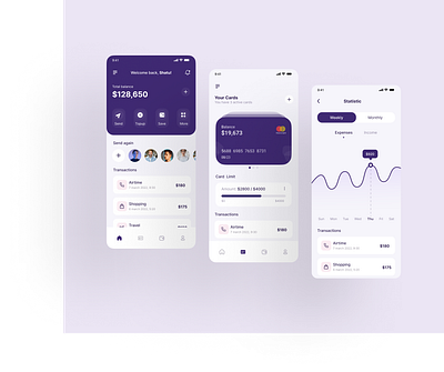 bank mobile app design. app design graphic design ui ux