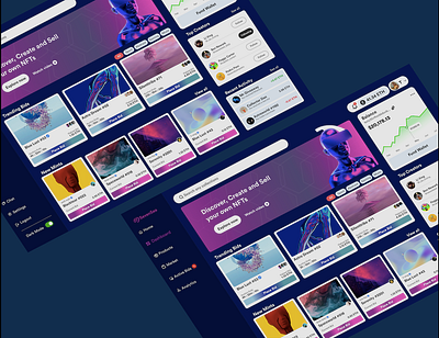 NFT Marketplace Dashboard Darkmode