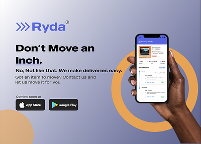 Ryda App Social Media Banner branding illustration product design promo socialmedia ui