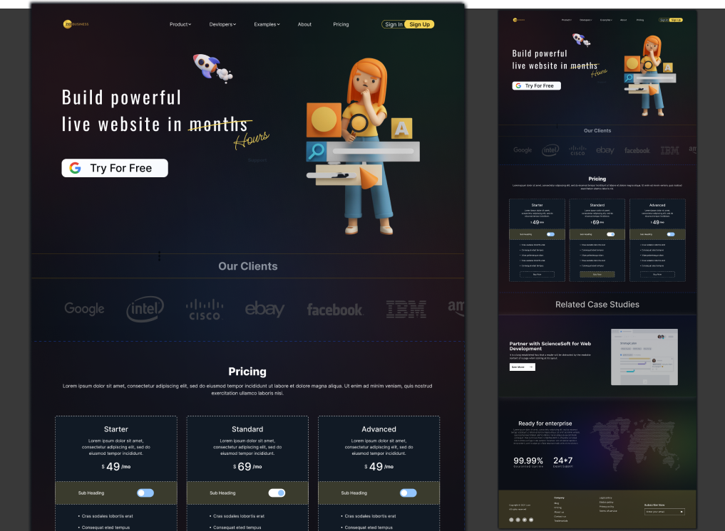 Website building UI/UX design by Tshirt4Pod on Dribbble