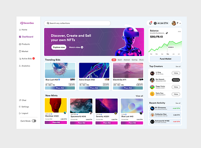 NFT Dashboard animation branding dashboard graphic design logo nft ui web3