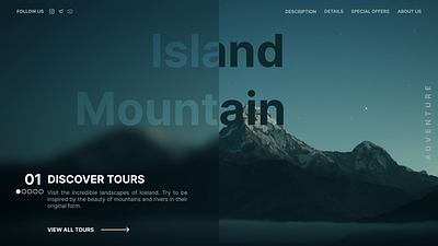 "Adventure" - web site adventure branding design tour travel ui ux web