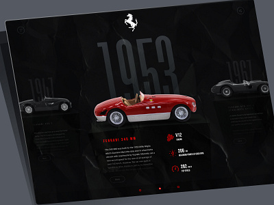 Ferrari Hero Header app banner branding design ferrari hero header graphic design hero header minimal ui ux web