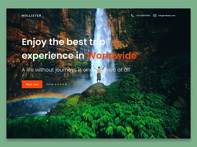 Website Home Screen landing page nature product design travel ui uiux visual design website design worldwide