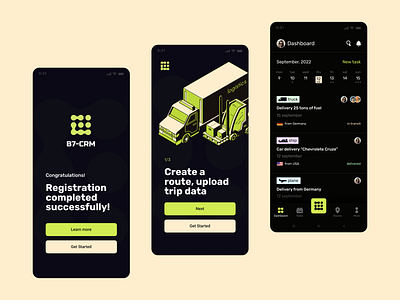 Transport company CRM app application behance crm crmsystem design dribbble illustration illustrator logo onboarding photoshop portfolio ui ux uxui web webdesign