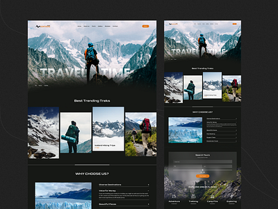 Traveling/Trekking🧗 Website Landing Page📄 adventure trek adventure trevel explore places explore travel explore trekking great places hiking trips mountain trekking mountains travel time travel web design travelling landing page travelling trekking trekking landing page trekking places trekking website trending treks ui uiux website landing page