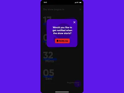 Pop up notification ui