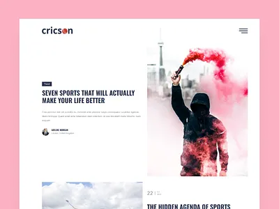 Cricson - Responsive Sports News Blog Template blog blog theme bootstrap business creative design figma ghost themes html template html5 illustration logo magazine theme sports templates ui website wordpress template