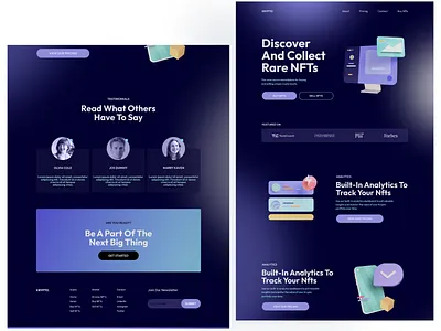 NFTs Landing Page app design graphic design illustration landing page landing page desing logo ui ui design ui desing