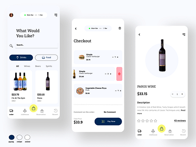 Wine app app design typography ui