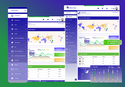 ERP System Software Design For Real Estate branding dashboard home page ui ux