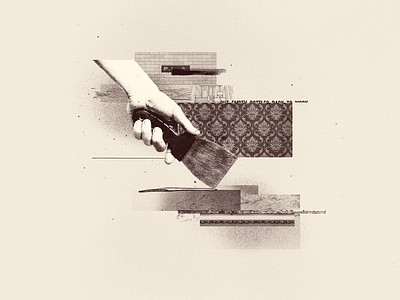 INKTOBER 18 SCRAPE collage collage art collage digital collage maker collageart design graphic graphicdesign illustration inktober inktober 2022 interior scrape vintage wallpaper