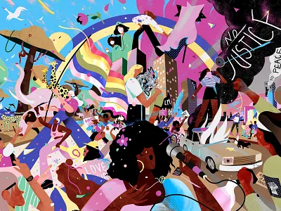 Daily Heroes Puzzle animals characterdesign design equality fight gender genz heroes mental mentalhealth puzzle racism rights