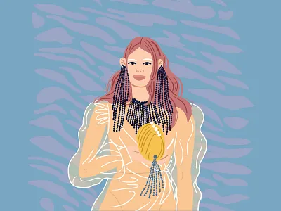 Fashion female portrait art beautiful character couture cute design dress fashion female girl gucci haute couture illustration illustrator portrait style stylish tatiana vovchek vector woman