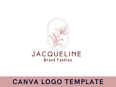 Premade Feminine Floral Logo Template beauty logo brand identity branding canva design feminine logo floral logo flower logo logo logo design logomark template