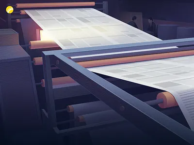 How Newspaper is Born 2d adobe art artwork creative digital digital art digital design drawing graphic graphic design illustration illustrator news newspaper paper picture vector