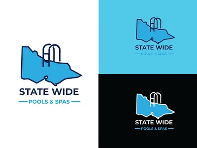 swimming pool branding graphic design logo typography