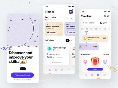 Online Courses App application clean course app e learning edtech edu app ios learning lesson mobile app online courses online education online school platform skills study timeline udemy ui ux webdesign