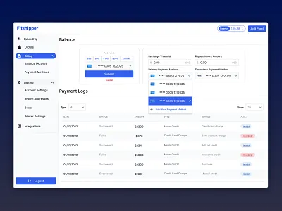Shipping Application application ui design minimal ui user experience ux web
