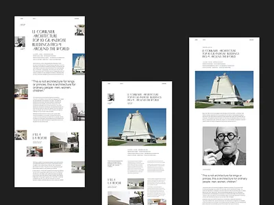 The Le Corbusier — digital magazine article re-design architecture article article design composition digital editorial digital magazine digital publishing le corbusier longread magazine design typography web web design