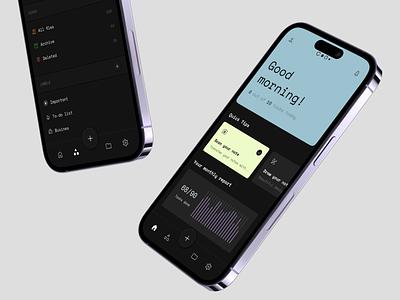 Notes Pro mobile app android dark design flat home ios layo mobile app navigation notes studio ui ux