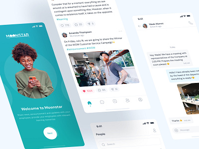 UI/UX design for the Employee Retention Mobile App business chat chat app chatting company courses employees group group chat learning messenger mobile app onboarding social networking ui ux worker