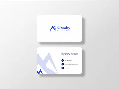 Business Card design blue color branding branding business card design calling card clean design logo marketing minimalism mountain bike print print design stationary visiting card