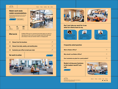 Modern Office modern office real estate rental ui design webdesign