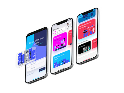 E Learning App Layout for O Level Students 1/2 3d branding design e learning figma ui ui design ux ux design